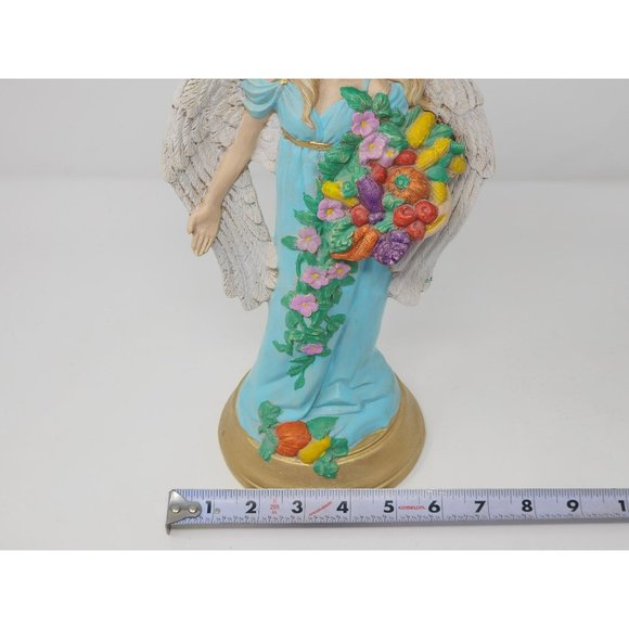 Beautiful Hand Painted Ceramic Angel With Fresh Vegetables And Flowers‎ - Picture 8 of 10